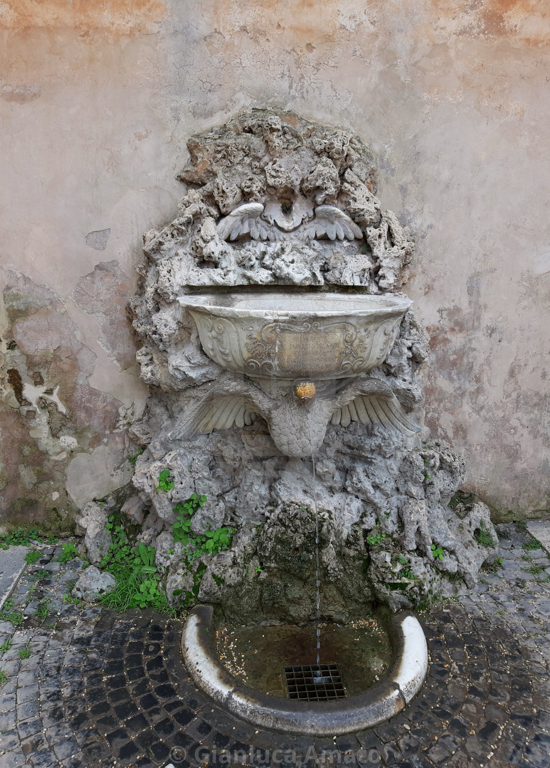 "Roma - Fontana seicentesca nel Giardino di Sant'Alessio" stock image