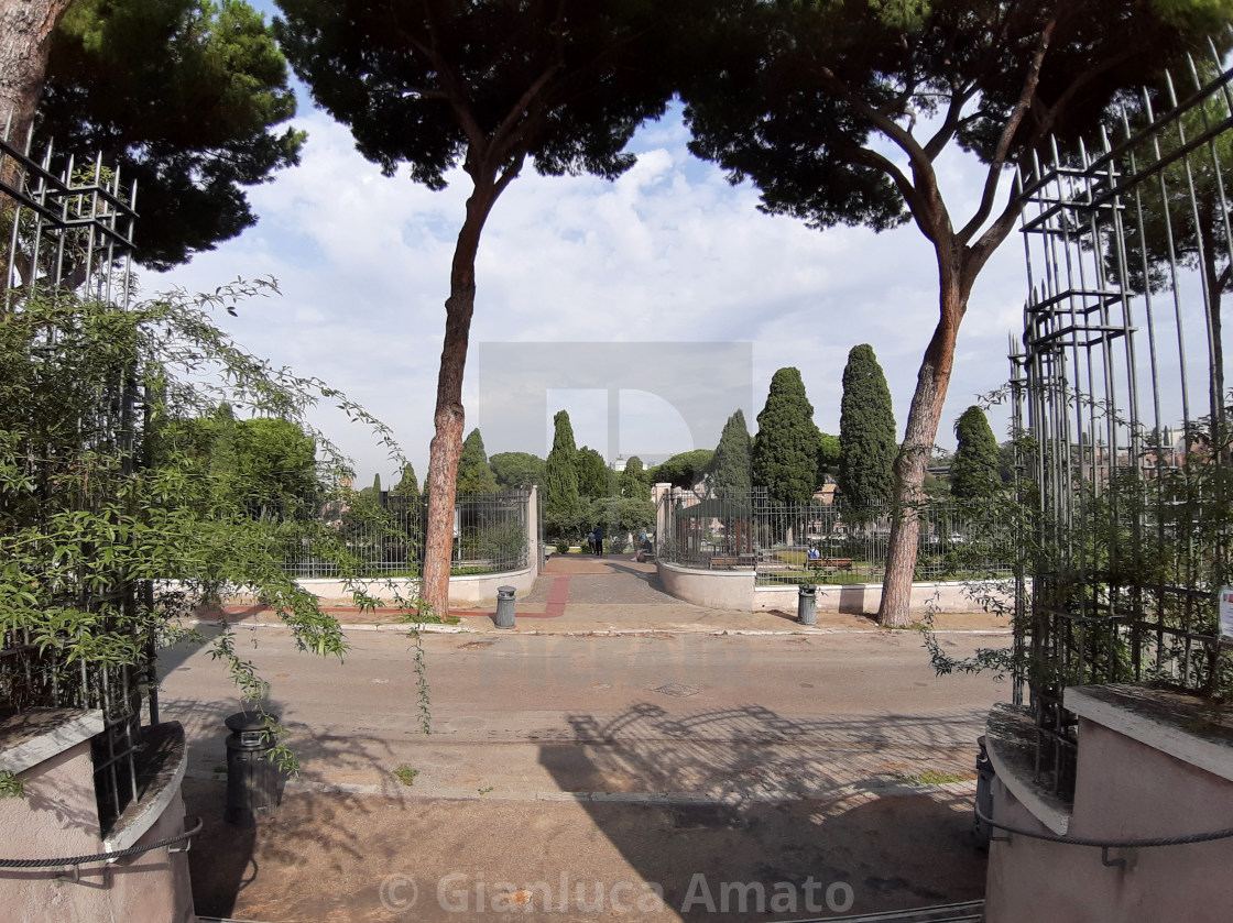 "Roma - Ingressi del roseto" stock image