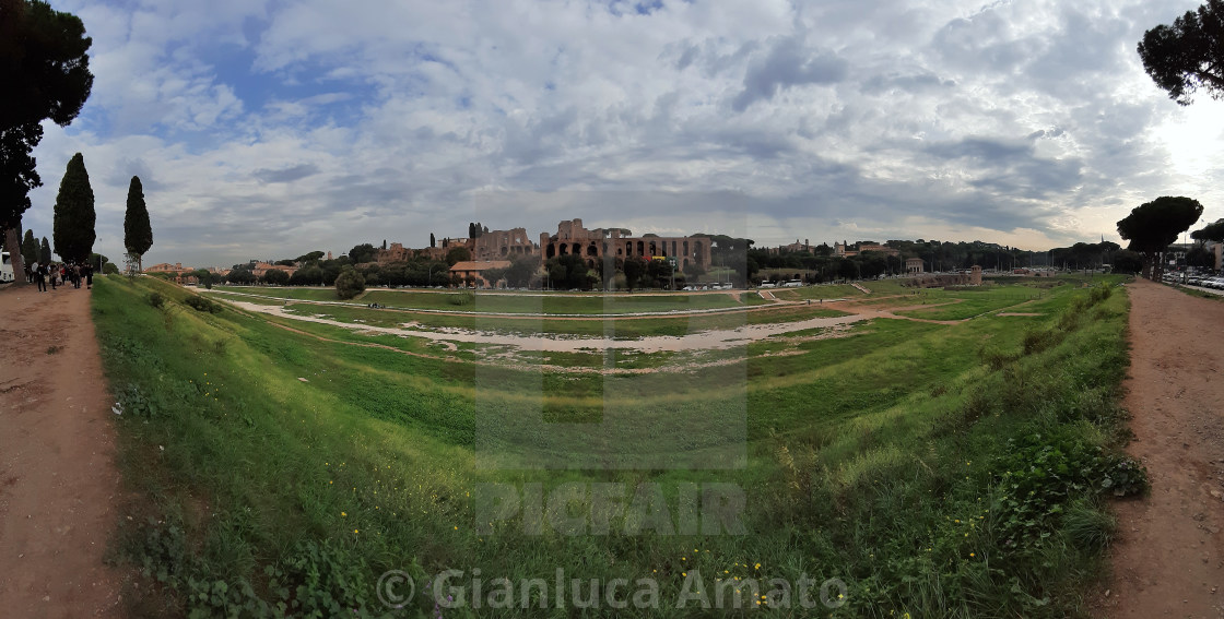 "Roma - Panoramica da Via del Circo Massimo" stock image