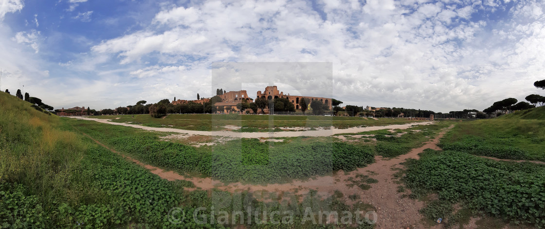 "Roma - Panoramica dal Circo Massimo" stock image