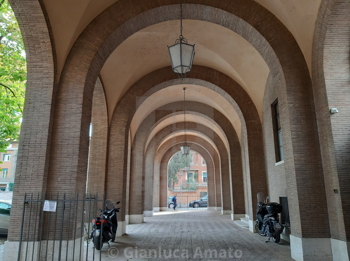 "Roma - Portico in laterizio di Santa Sabina" stock image