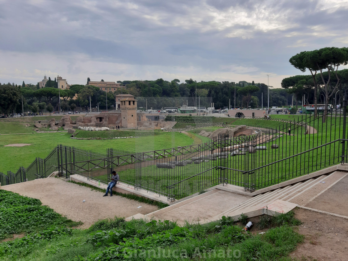 "Roma - Rampa all'area archeologica del Circo Massimo" stock image