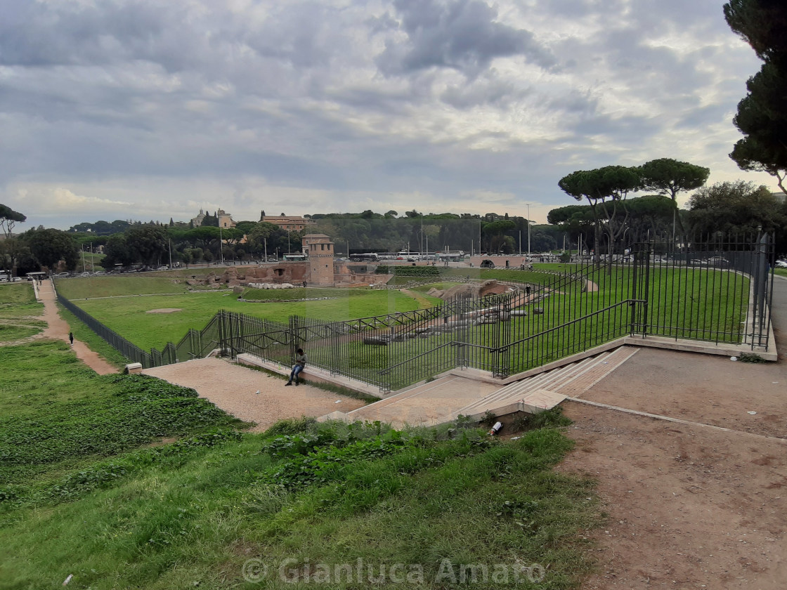 "Roma - Scalinata all'area archeologica del Circo Massimo" stock image