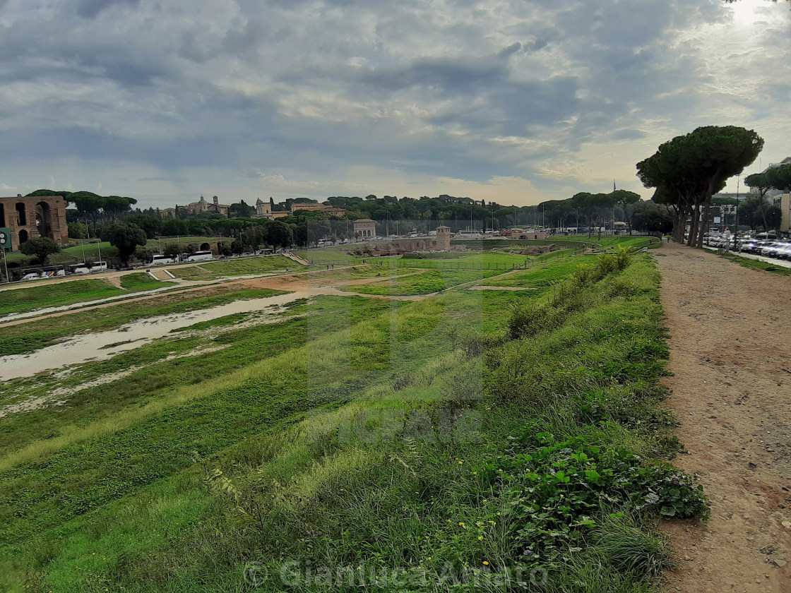 "Roma - Scorcio panoramico da Via del Circo Massimo" stock image