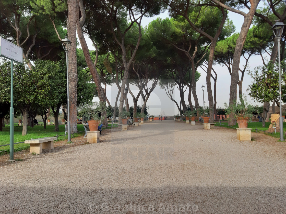 "Roma - Viale Nino Manfredo al Giardino di Aranci" stock image