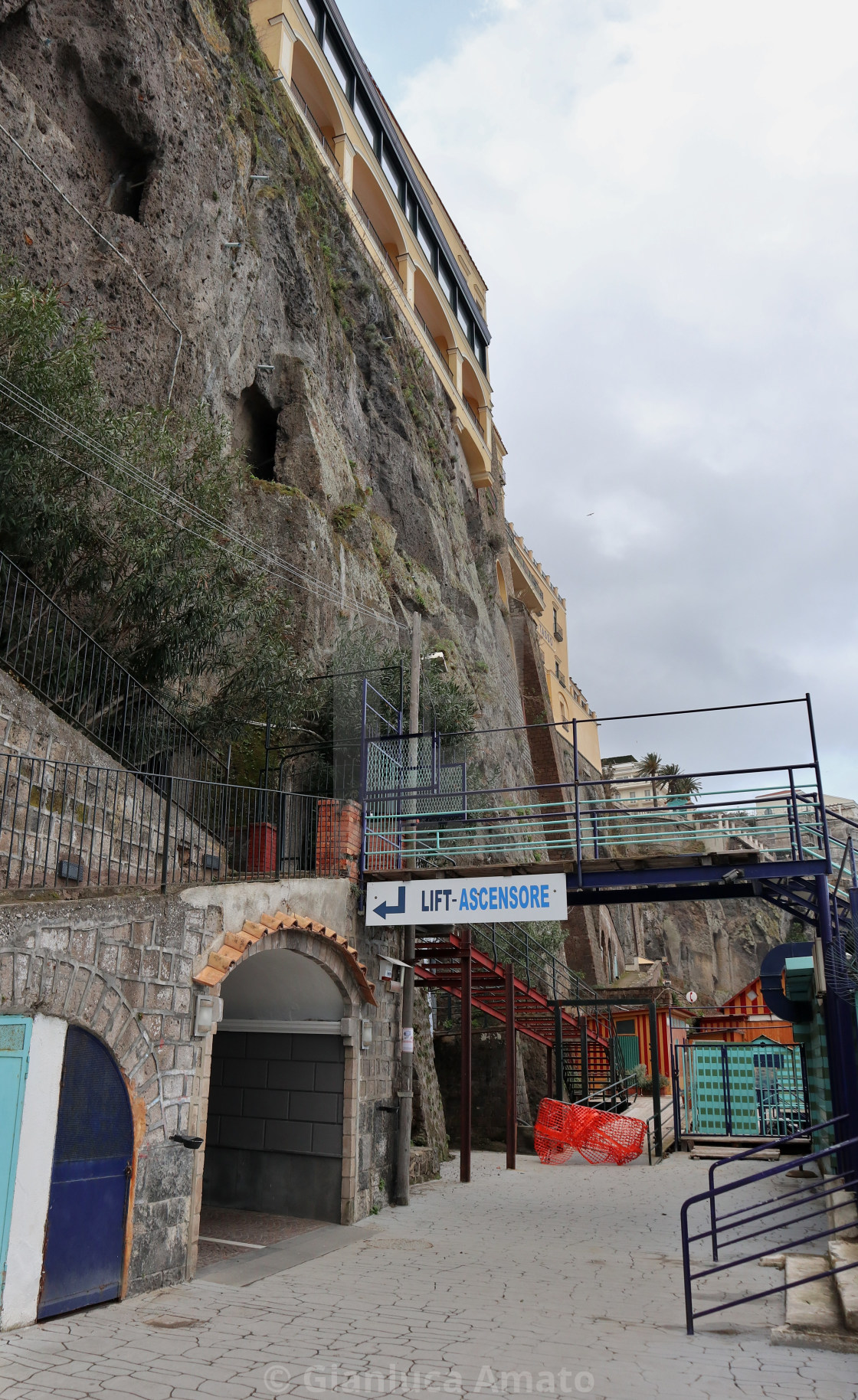 "Sorrento - Ascensore per il centro" stock image