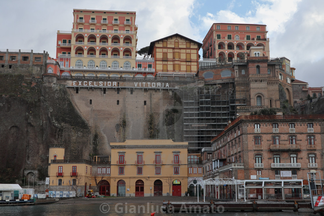 "Sorrento - Hotel Excelsior dal porto di Marina Piccola" stock image