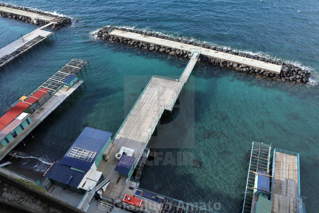 "Sorrento - Lidi d'inverno a Marina Piccola" stock image