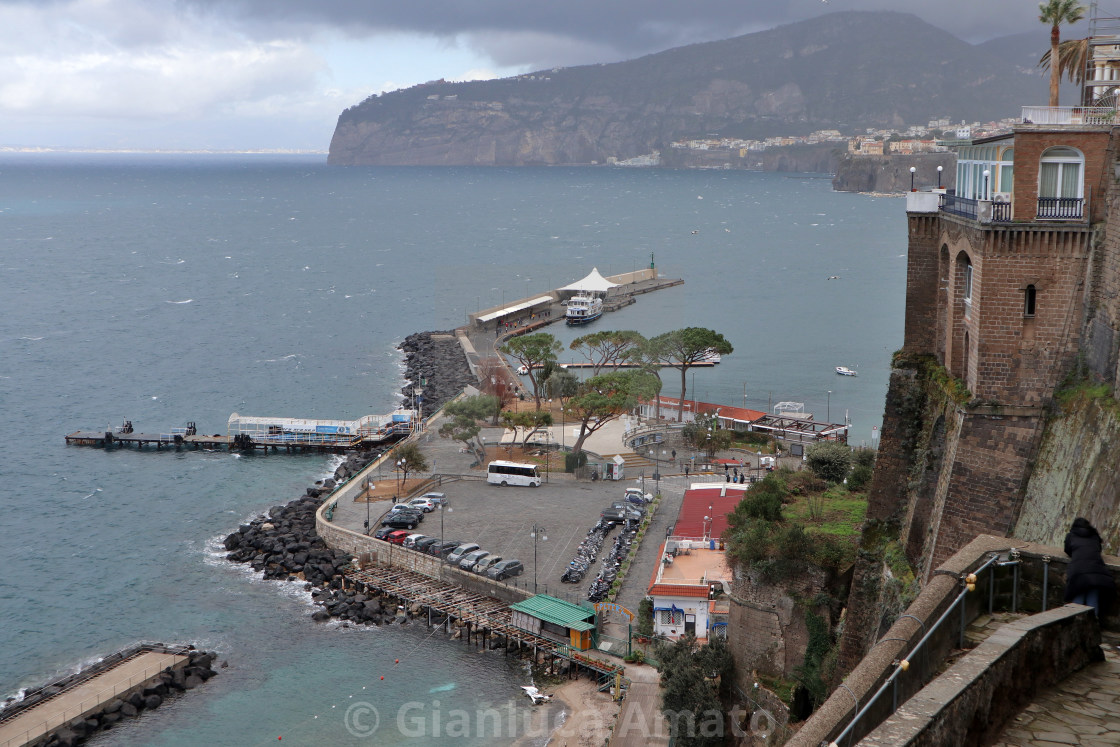 "Sorrento - Marina Piccola dalla villa comunale" stock image