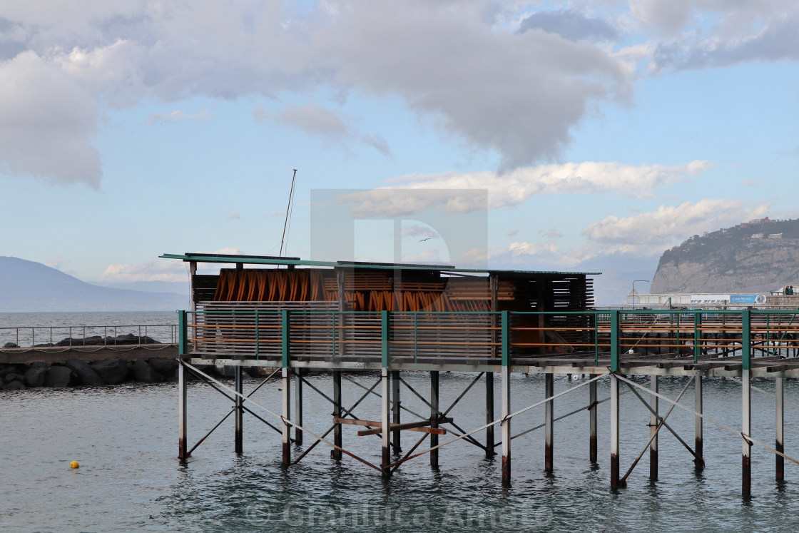 "Sorrento - Pontile del lido a Marina Piccola" stock image