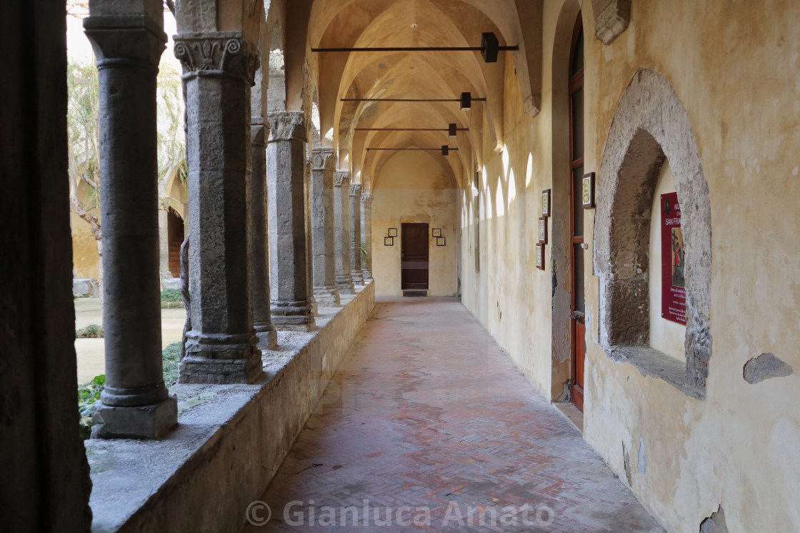 "Sorrento - Portico del Chiostro di San Francesco" stock image