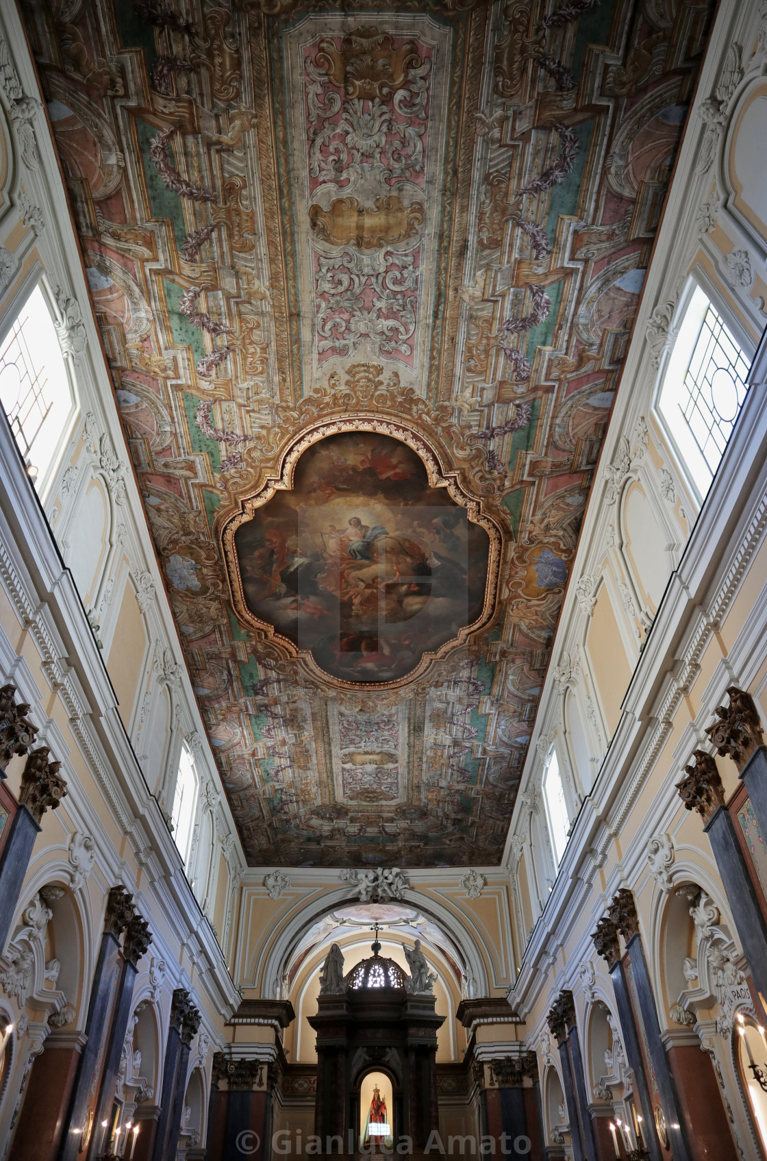 "Sorrento - Soffitto della chiesa dell'Annunziata" stock image