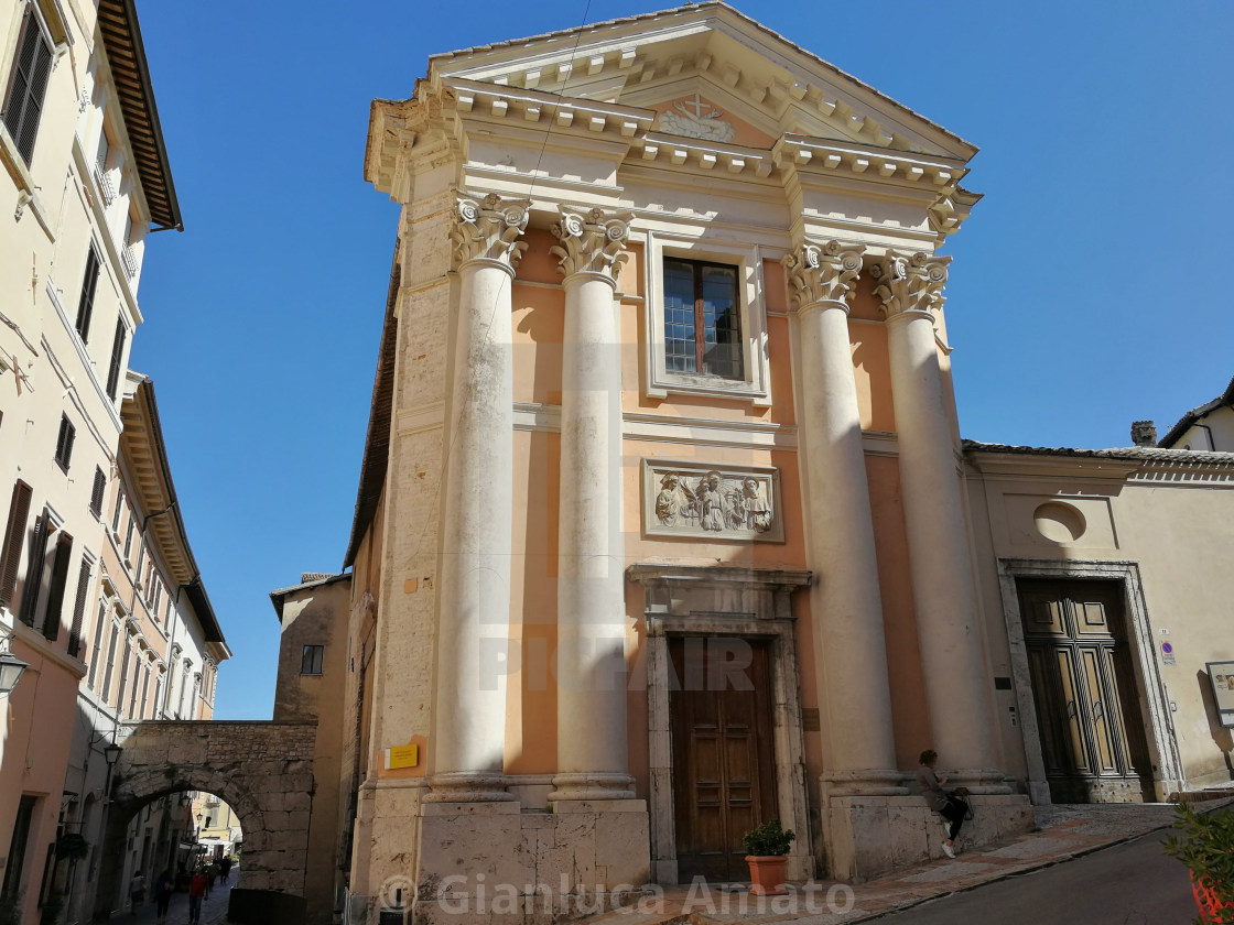 "Spoleto - Chiesa di Sant'Ansano" stock image