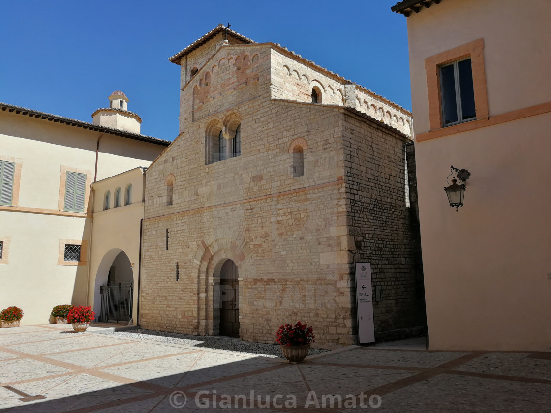 "Spoleto - Chiesa di Sant'Eufemia" stock image