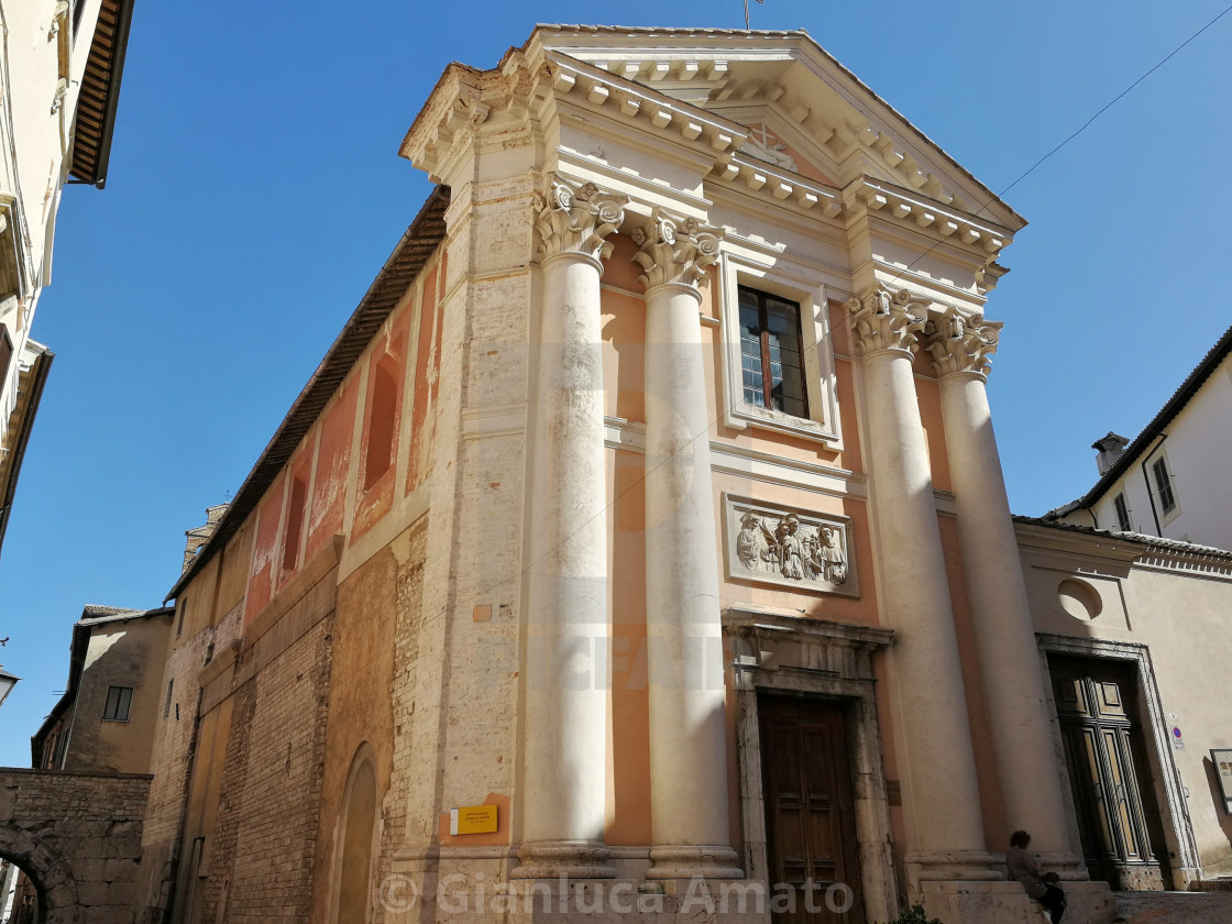 "Spoleto - Chiesa di Sant'Ansano e Cripta di Sant'Isacco" stock image