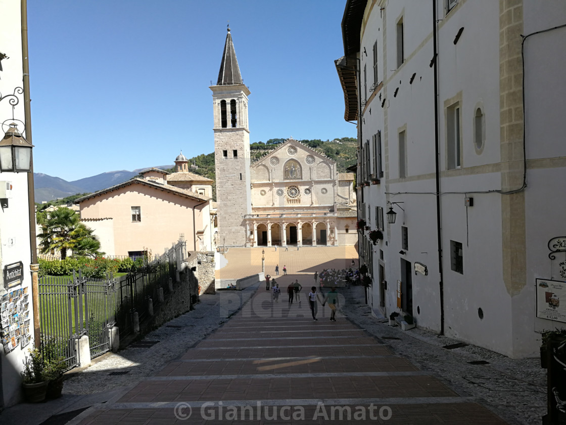 "Spoleto - Duomo di Santa Maria Assunta dalla scalinata" stock image