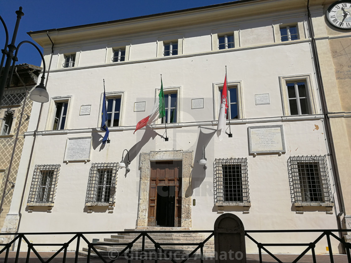 "Spoleto - Facciata del Palazzo Comunale" stock image