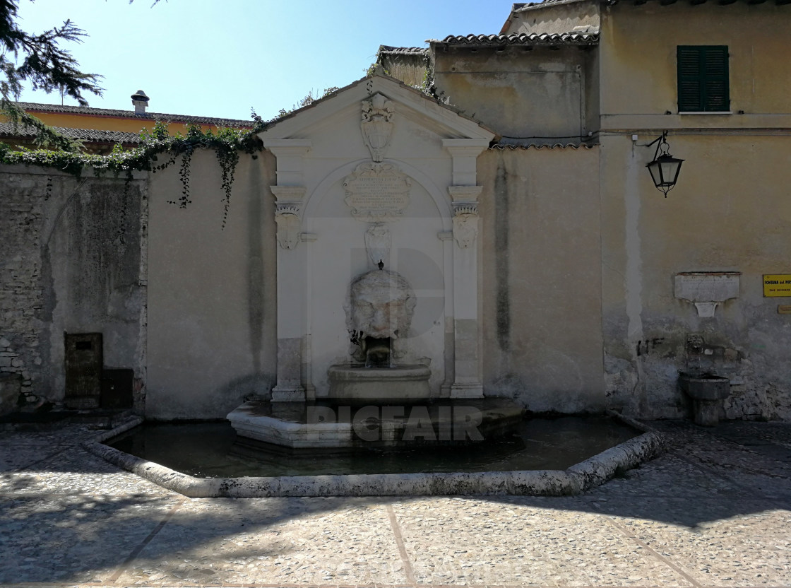 "Spoleto - Fontana del Mascherone" stock image