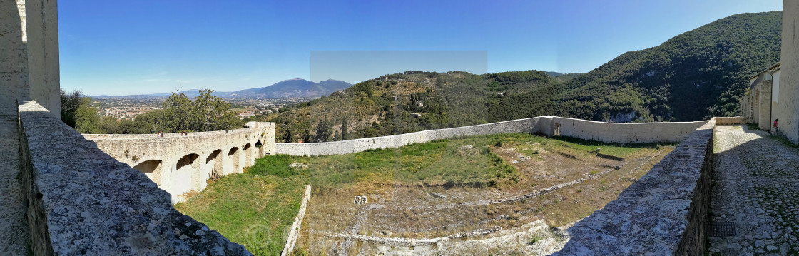 "Spoleto - Panoramica dalla fortezza di Albornoz" stock image