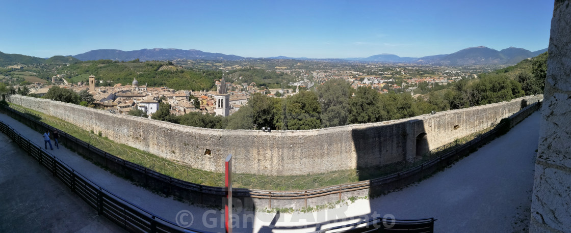 "Spoleto - Panoramica dalla Rocca di Albornoz" stock image