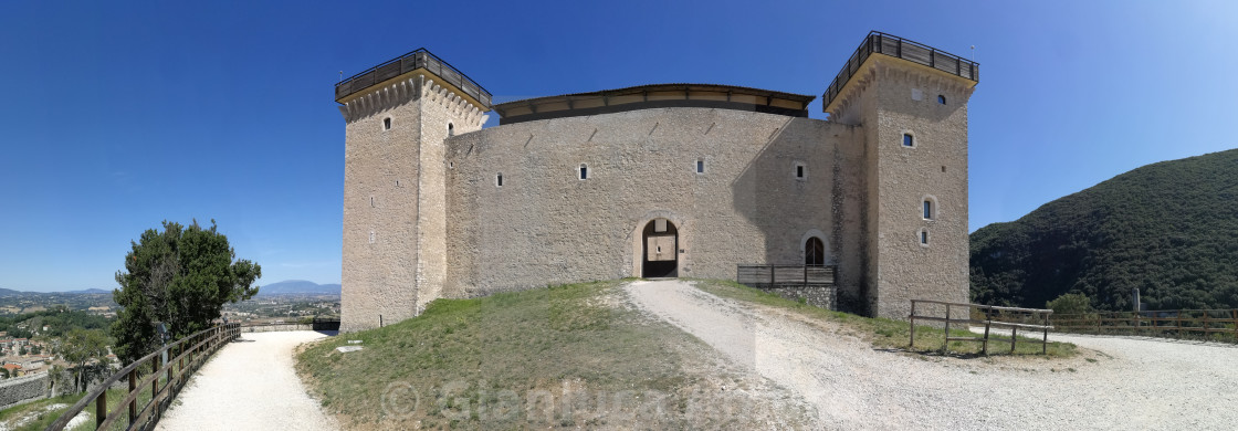 "Spoleto - Panoramica della Rocca Albornoziana" stock image