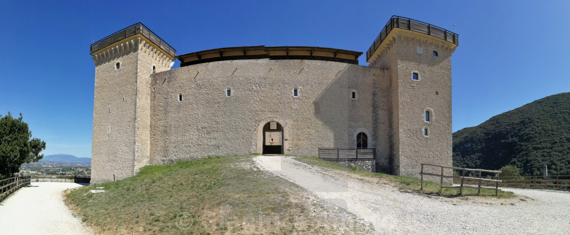 "Spoleto - Panoramica dalla Rocca di Albornoz" stock image