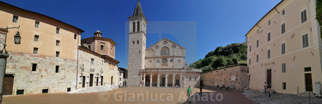 "Spoleto - Panoramica di Piazza del Duomo" stock image