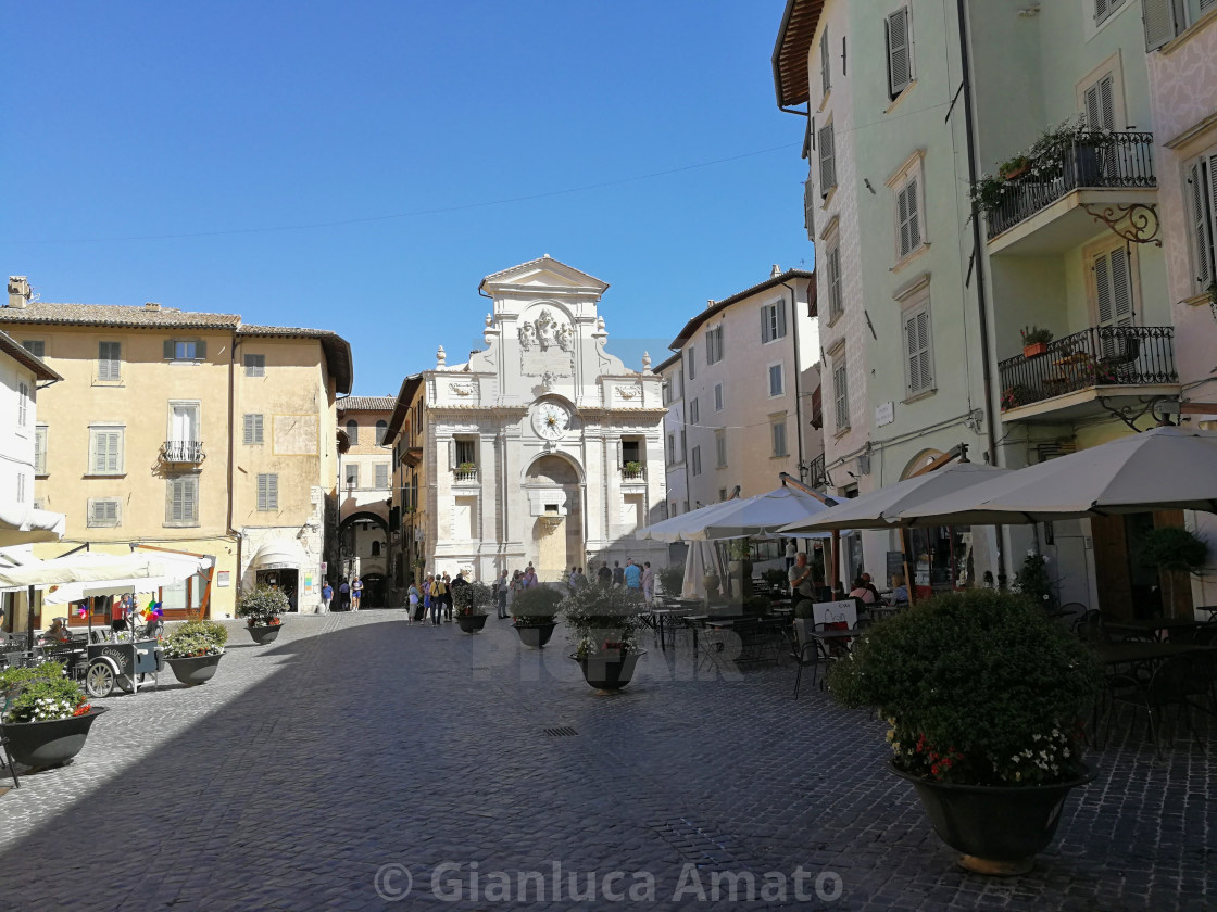 "Spoleto - Piazza dei Mercanti" stock image