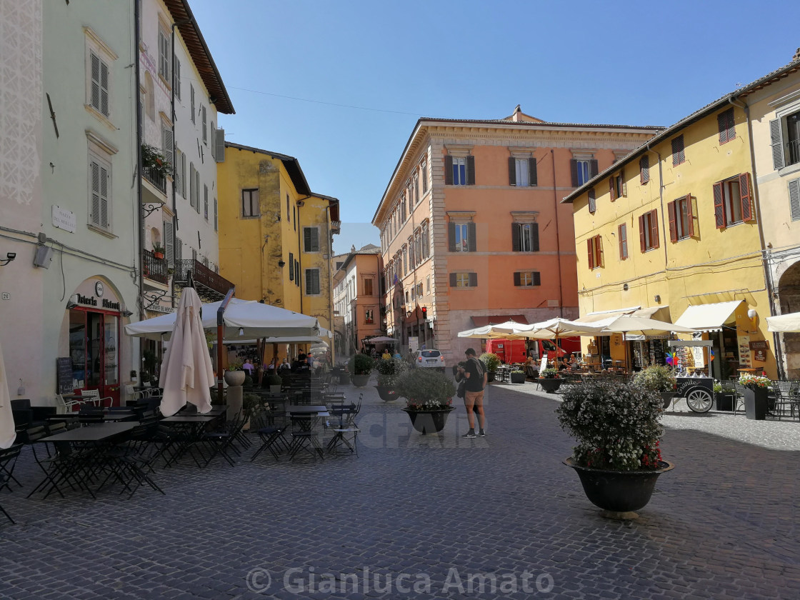 "Spoleto - Piazza del Mercato" stock image