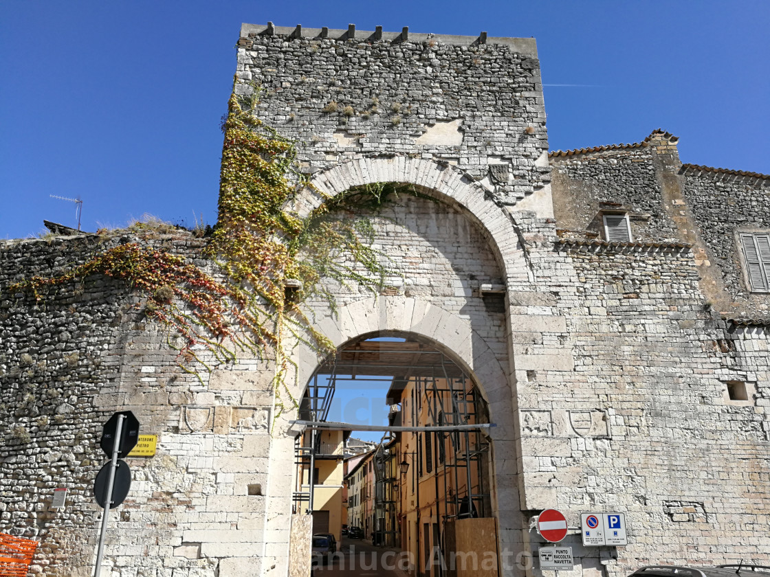 "Spoleto - Porta Monterone o di San Pietro" stock image