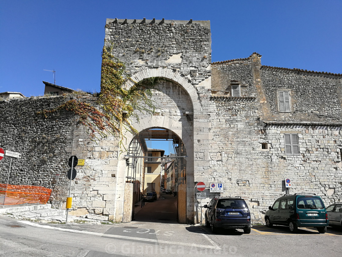 "Spoleto - Porta Monterone" stock image