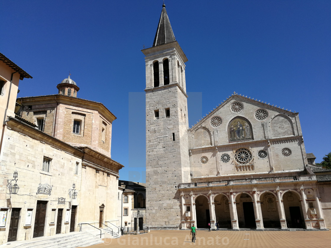 "Spoleto - Scorcio della Piazza del Duomo" stock image