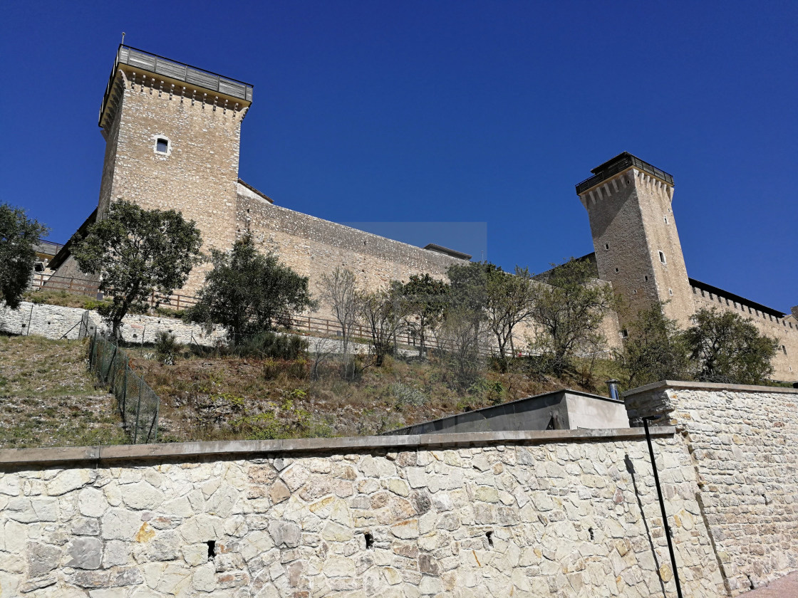 "Spoleto - Scorcio della Rocca di Albornoz dall'ingresso" stock image