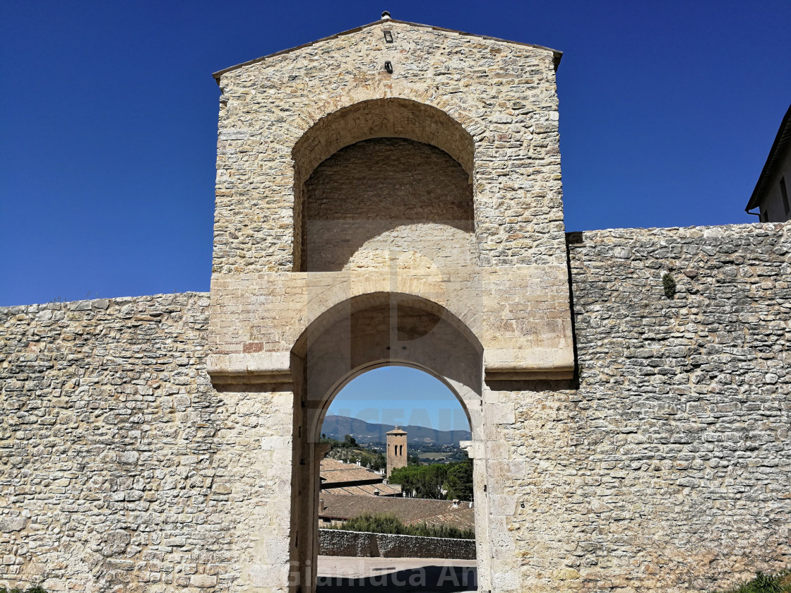 "Spoleto - Scorcio panoramico dalla Porta della Rocca di Albornoz" stock image