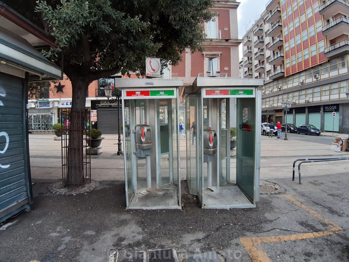 "Taranto - Cabine telefoniche della Sip" stock image