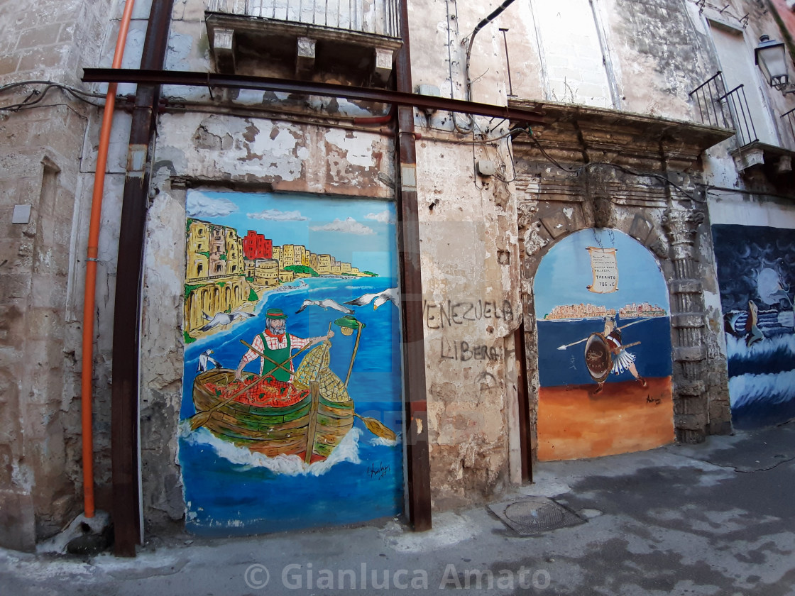 "Taranto - Graffiti del centro storico" stock image