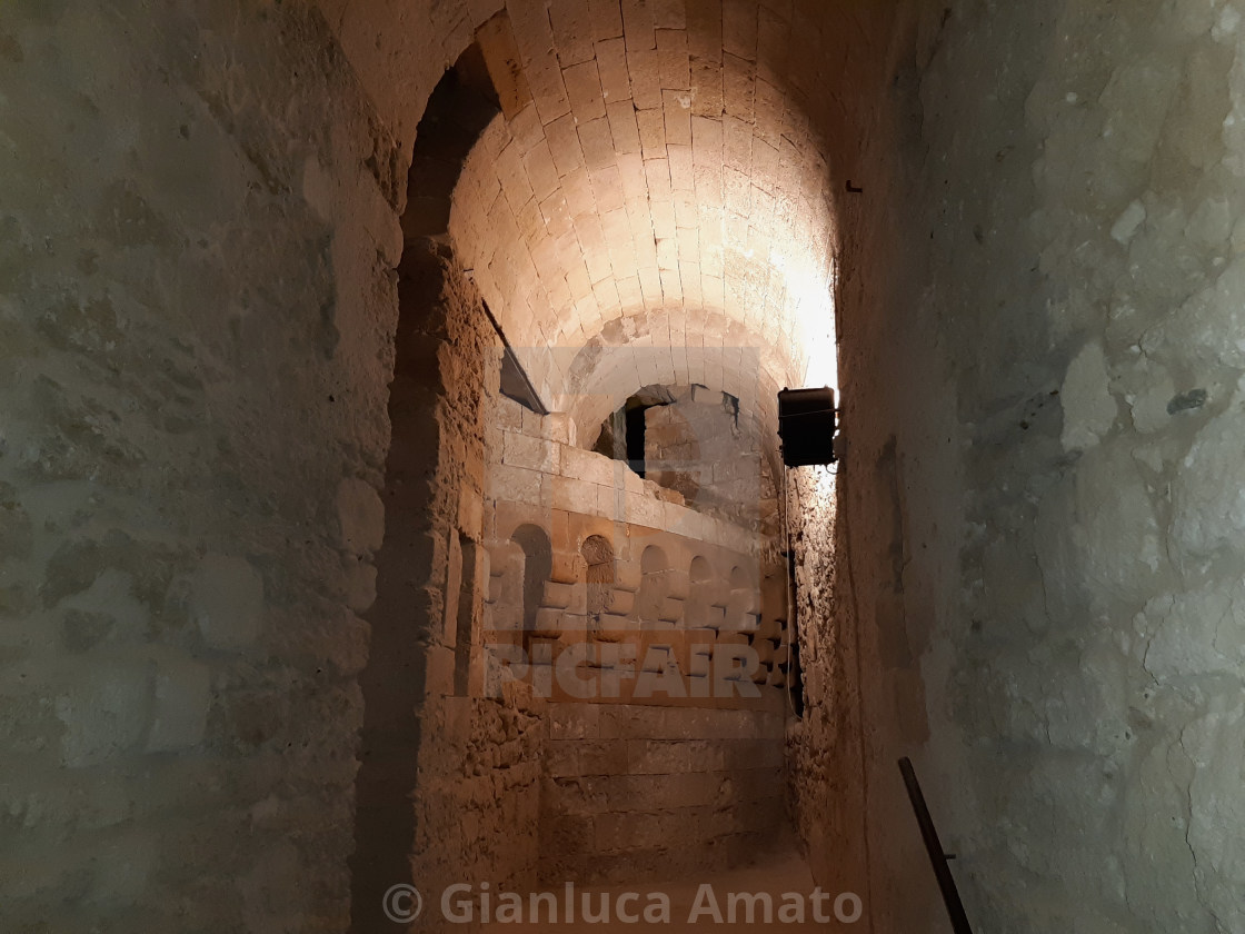 "Taranto - Resti della vecchia torre del Castello" stock image