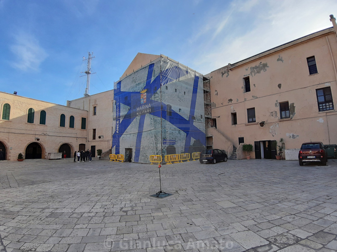 "Taranto - Ristrutturazione al Castello Aragonese" stock image