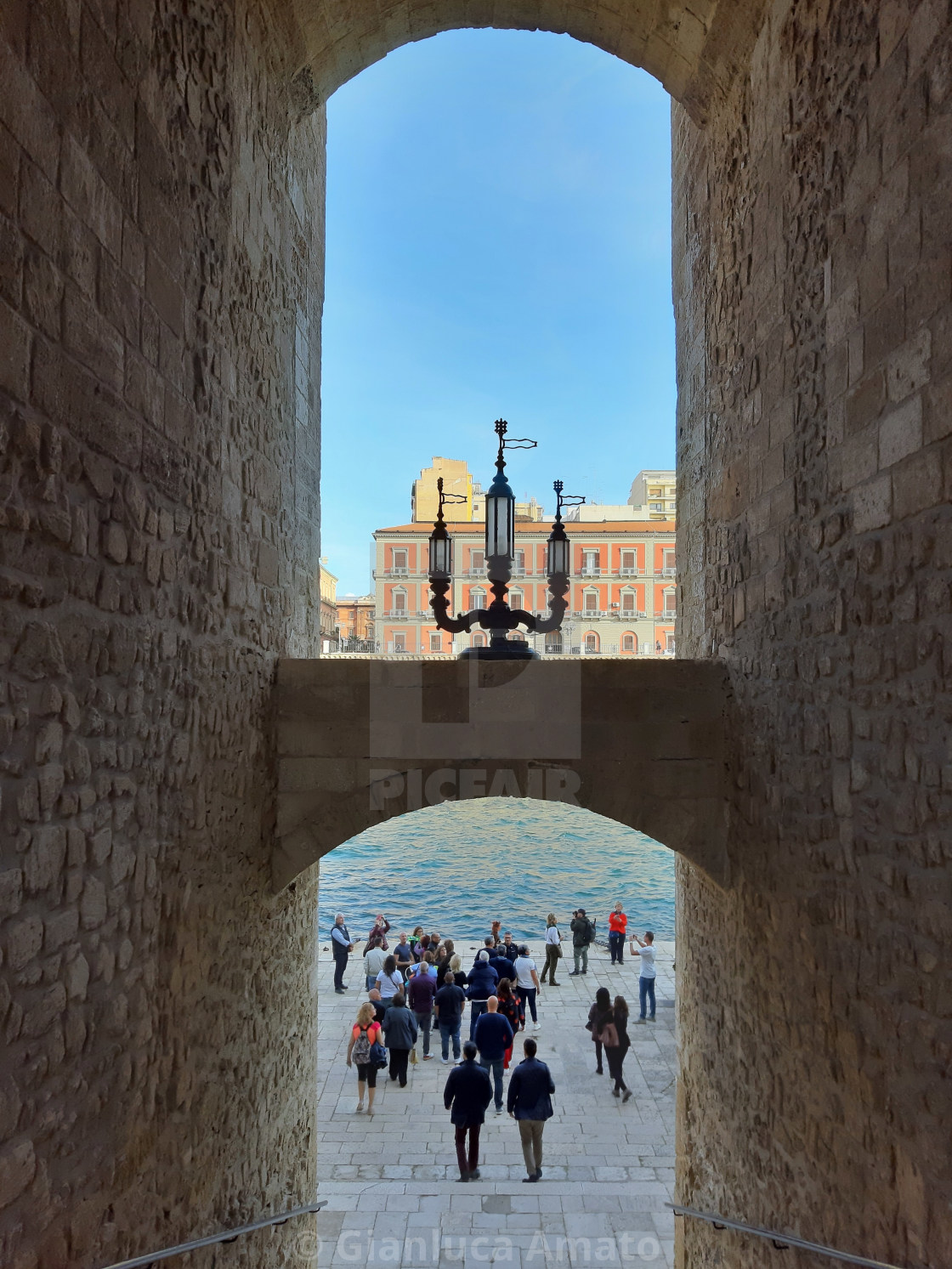 "Taranto - Uscita sul canale del Castello Aragonese" stock image