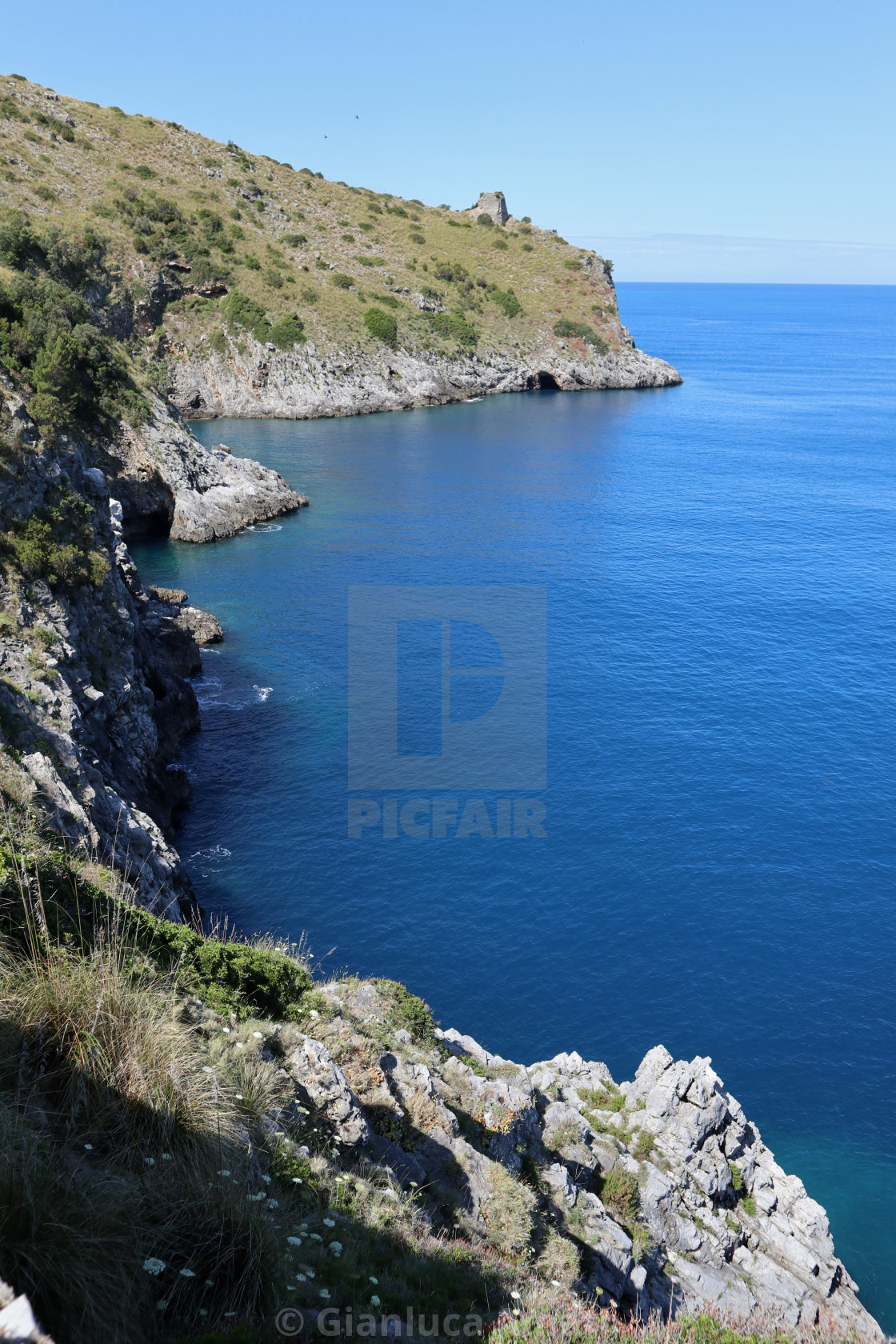 "Palinuro – Panorama costiero da Punta Fortino" stock image