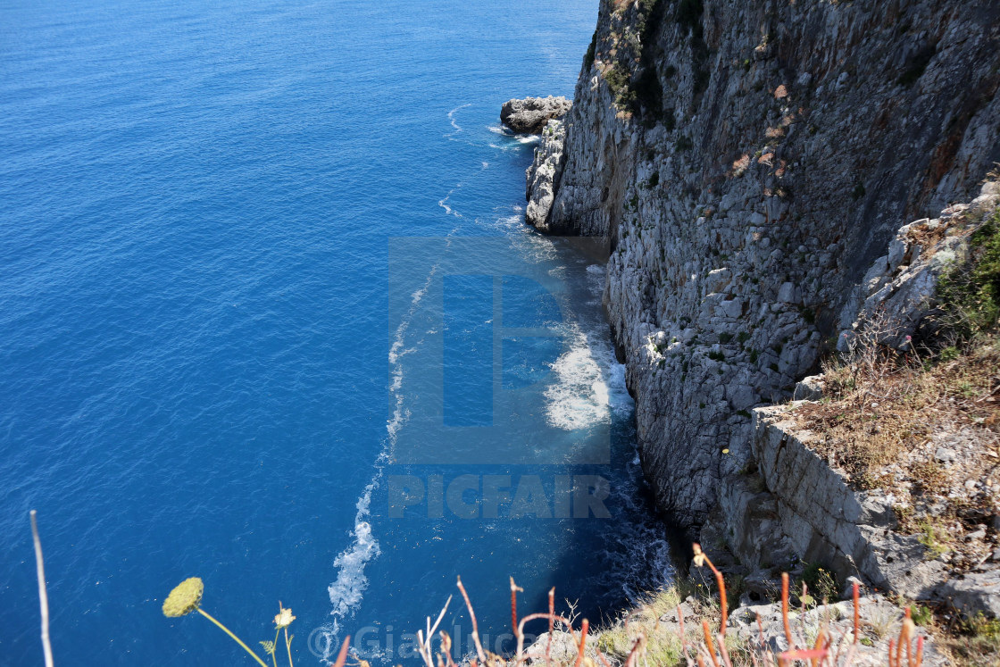 "Palinuro – Scogliera a strapiombo di Punta Quaglia" stock image