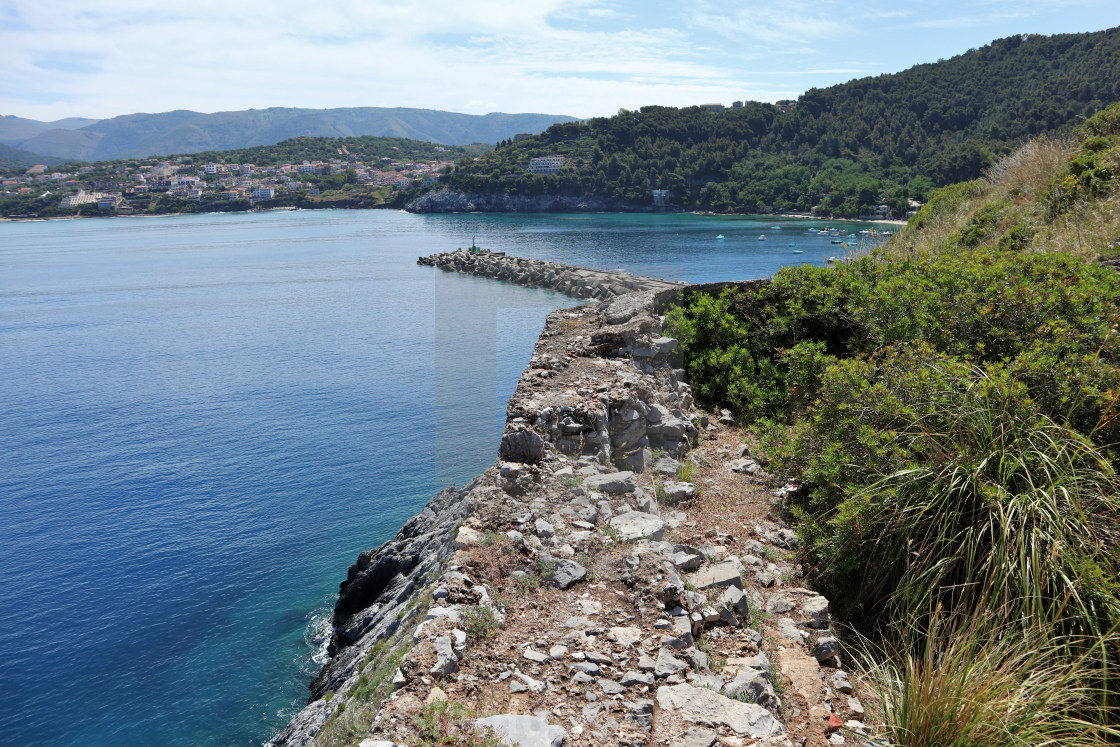 "Palinuro – Scorcio del porto da Punta Fortino" stock image