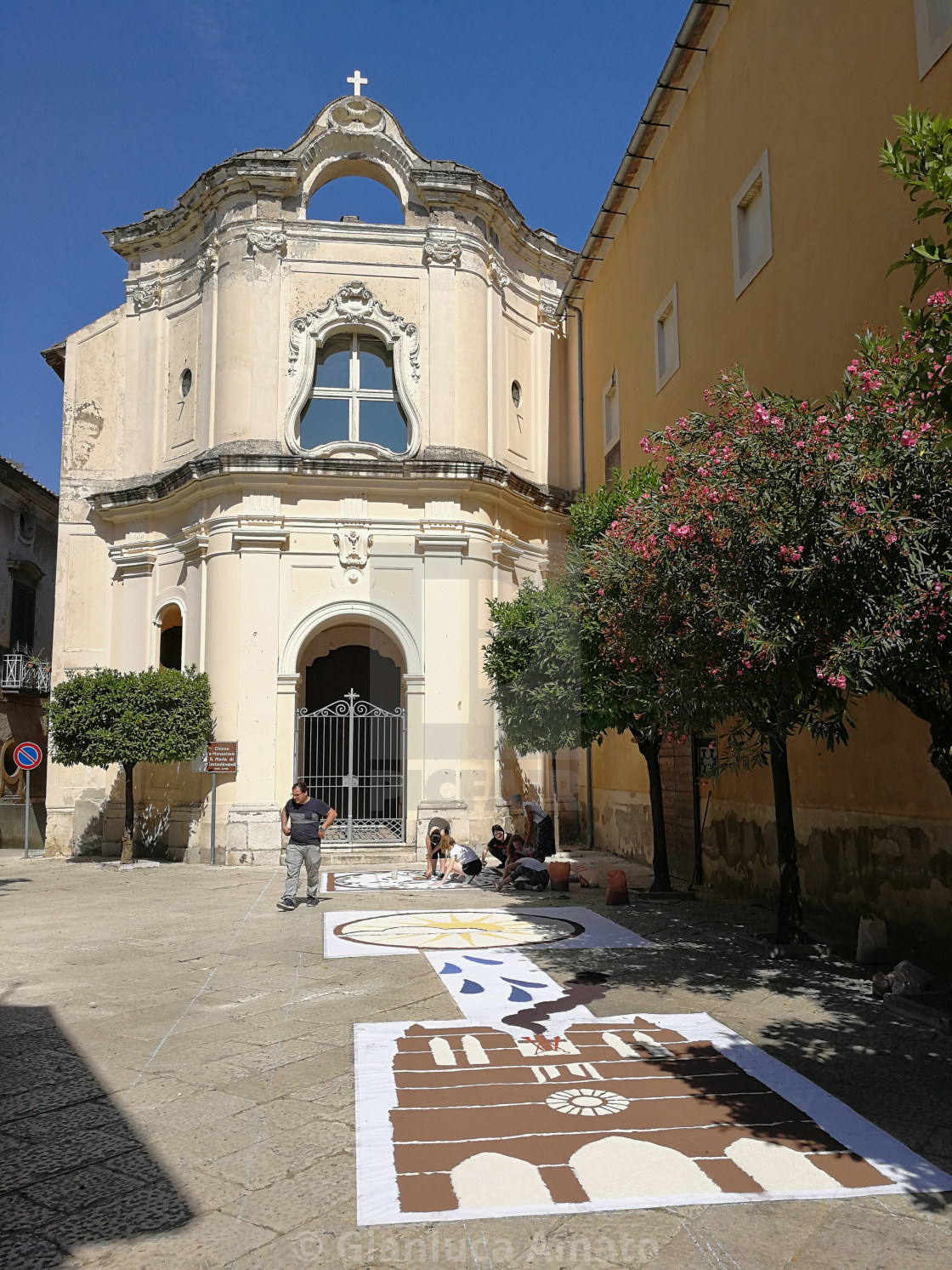 "Sant'Agata dei Goti - Infiorata in Piazza Trento" stock image