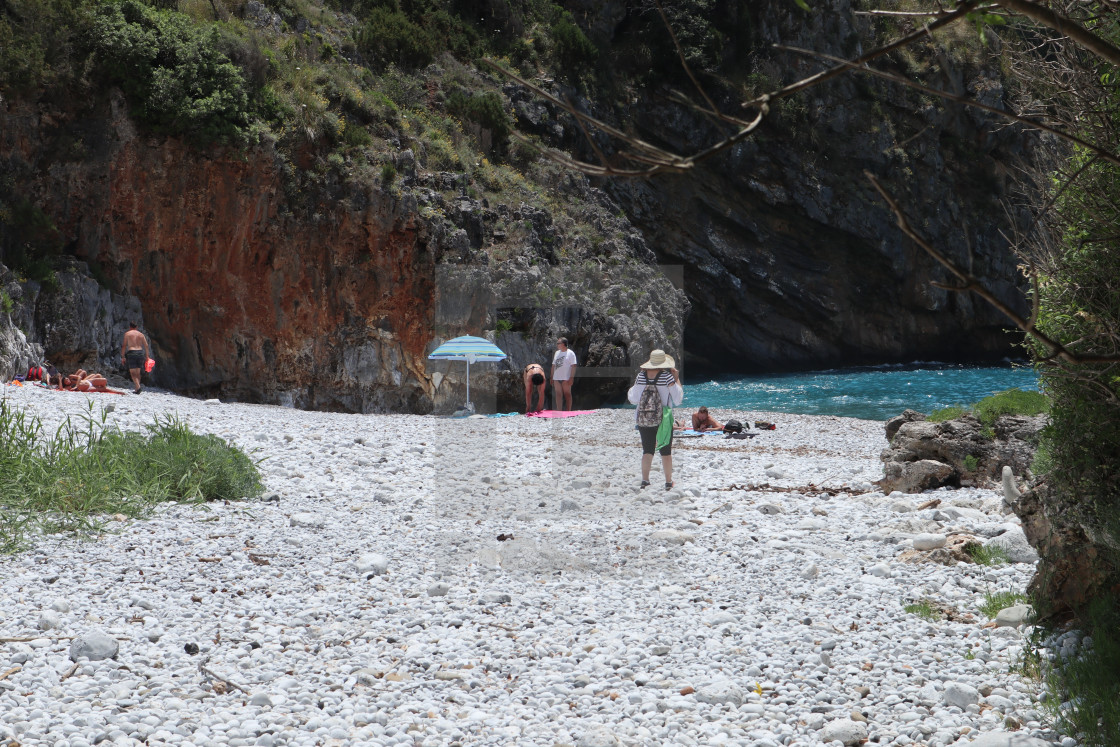 "Marina di Camerota - Arrivo alla Spiaggia di Cala Bianca" stock image