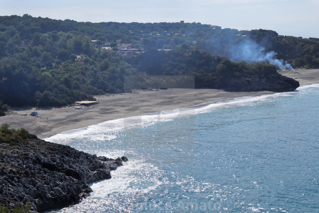 "Marina di Camerota - Spiaggia dell'Arconte dalla litoranea" stock image