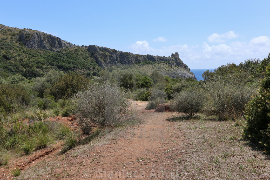 "Marina di Camerota - Sentiero per Cala Bianca" stock image