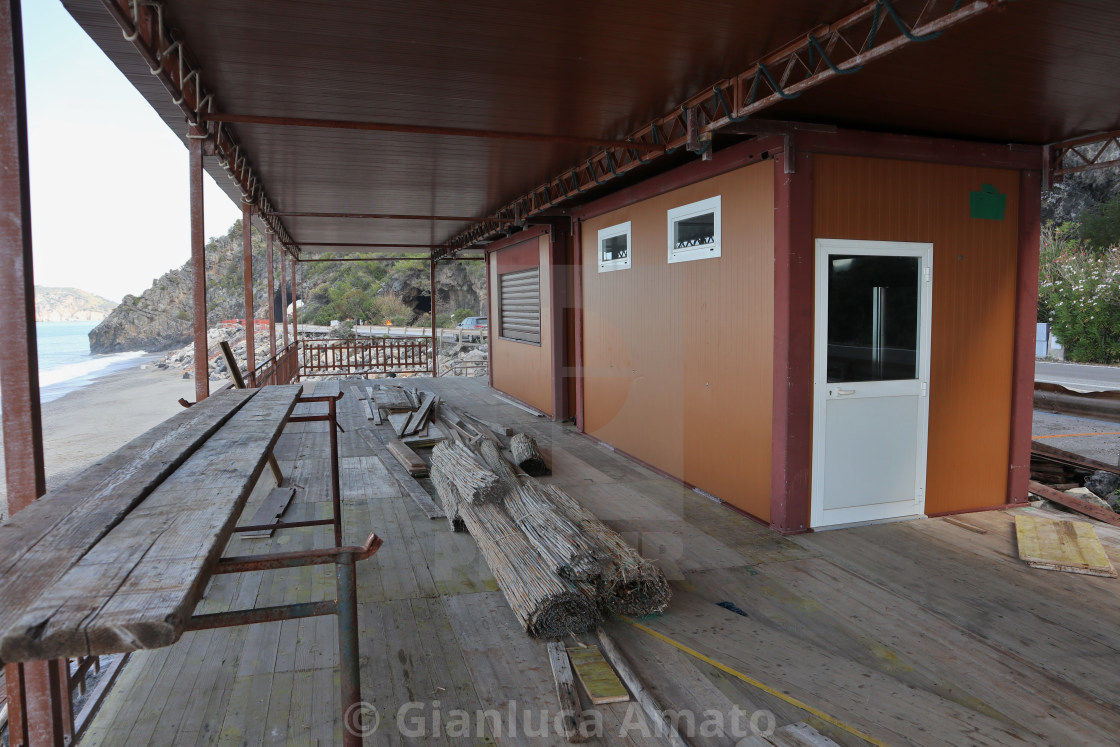 "Marina di Camerota - Lido in allestimento in via Mingardo" stock image