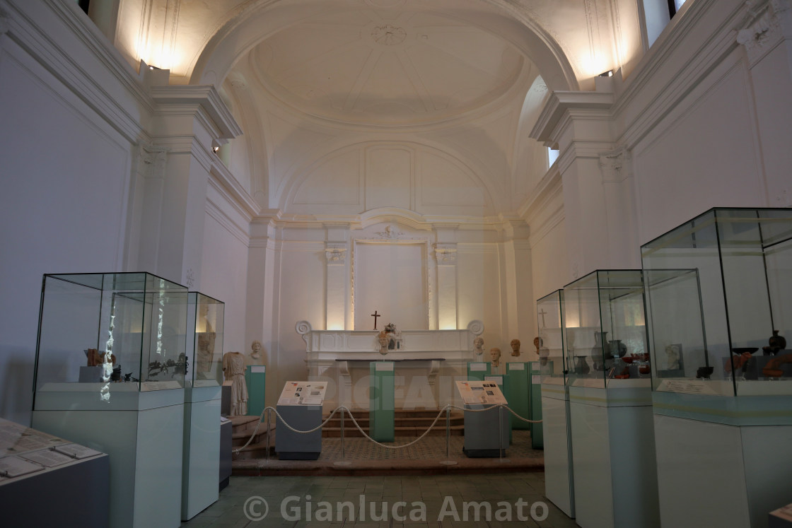 "Velia - Interno della chiesa di Santa Maria" stock image