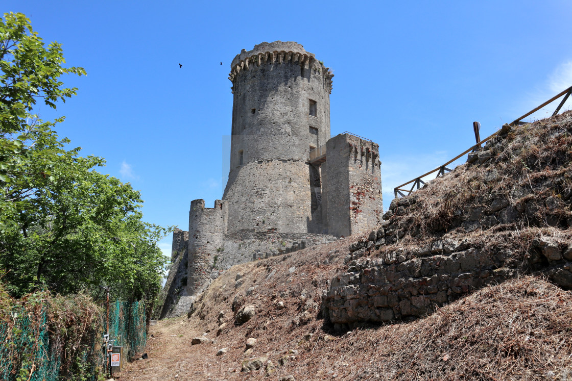 "Velia - Torre angioina dal sentiero" stock image