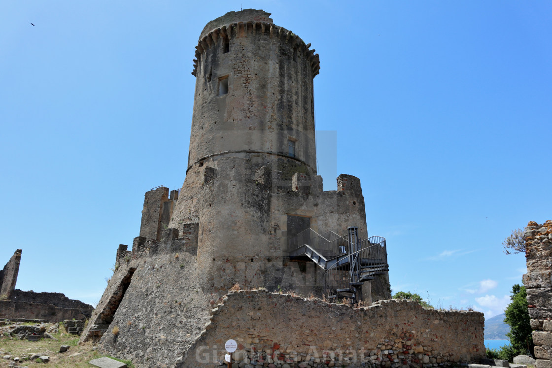 "Velia - Torre angioina dall'Agorà" stock image